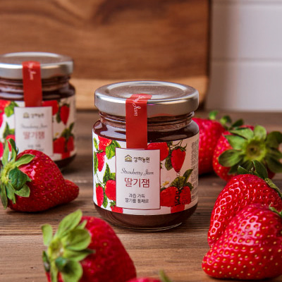 [상하농원] 딸기 맛과 향 그대로 딸기잼 150g x3병