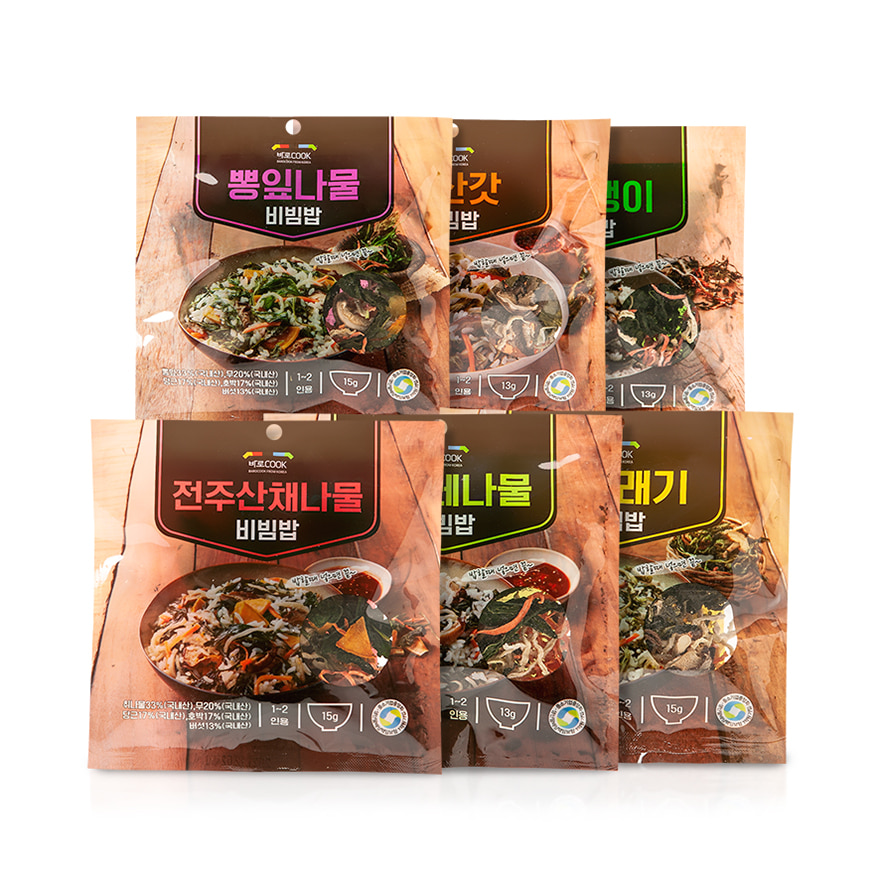 [바로쿡] 나물비빔밥 2~3인분 30g 5종